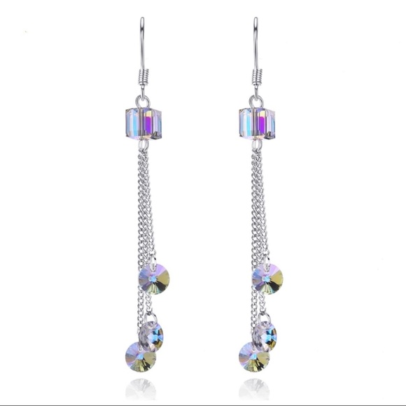 Swarovski Crystals The Bery AB Long Earrings - Picture 4 of 6